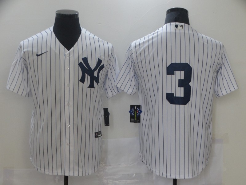 Men New York Yankees 3 No name White Game Nike MLB Jerseys